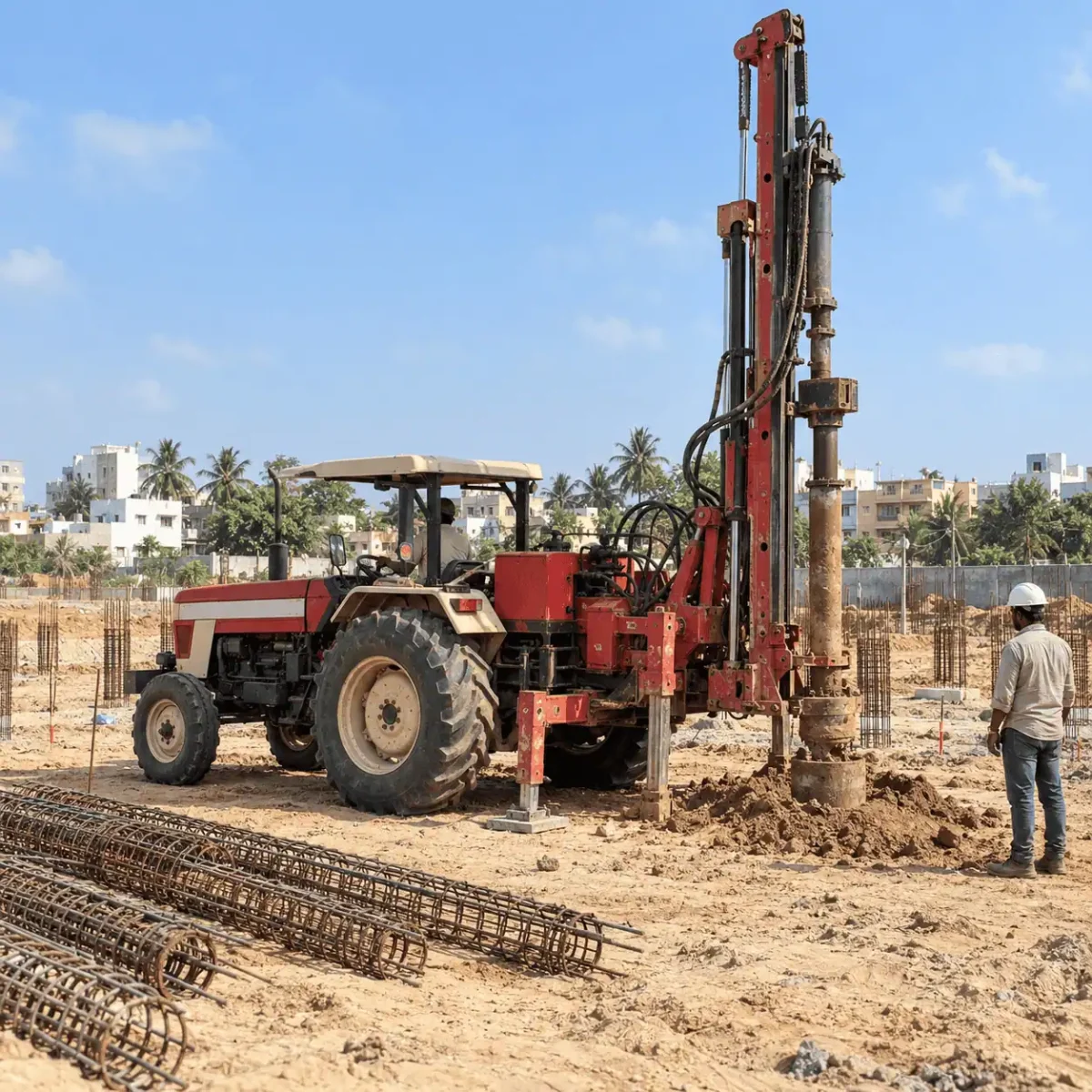 tractor-mounted-piling-rig-elite-apartments